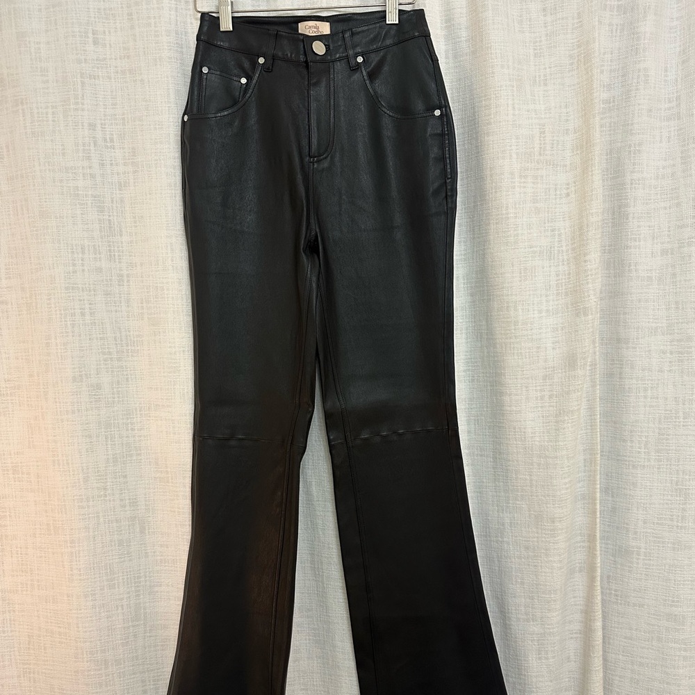 Camila Coelho Sleek Black Vegan Leather   XS